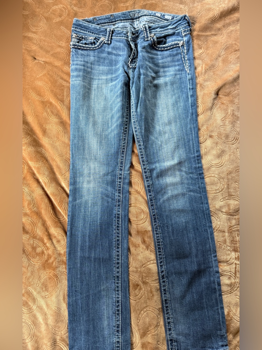 Miss Me Medium Blue Skinny Jeans with Fading